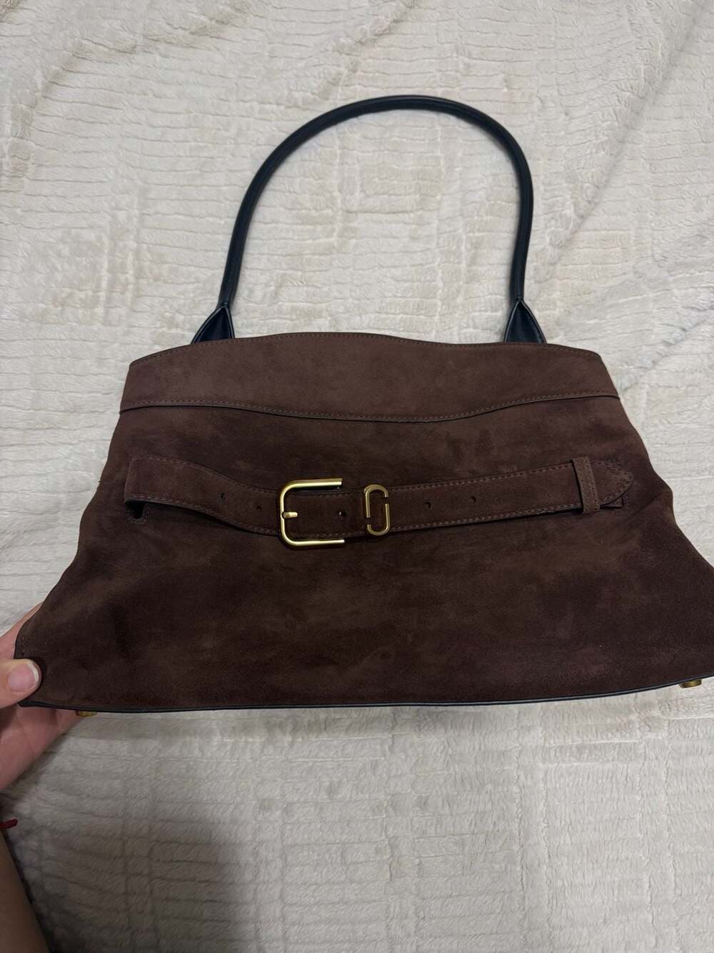 Marc Jacobs The Dakota Suede Satchel Brown Shoulder Bag